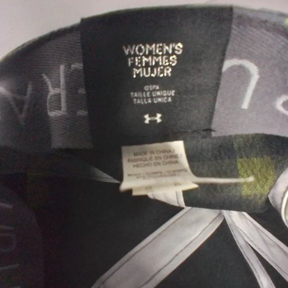 Women's Under Armour Plaid Grey/Green Hat- Adjustable- New Without Tags - Picture 6 of 6
